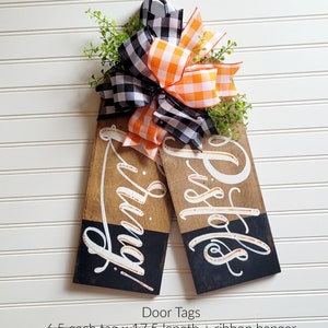 Front Door Decor Front Door Tags Front Door Sign Large Wooden Tag Pistols Firing Signs for the front door Oklahoma State image 3