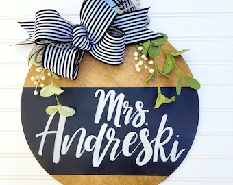 Teacher Door Sign | Wood Classroom Sign | Personalized Door Hanger | Teacher Appreciation | school door sign | School Teacher Gift