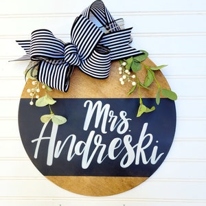 Teacher Door Sign | Wood Classroom Sign | Personalized Door Hanger | Teacher Appreciation | school door sign | School Teacher Gift