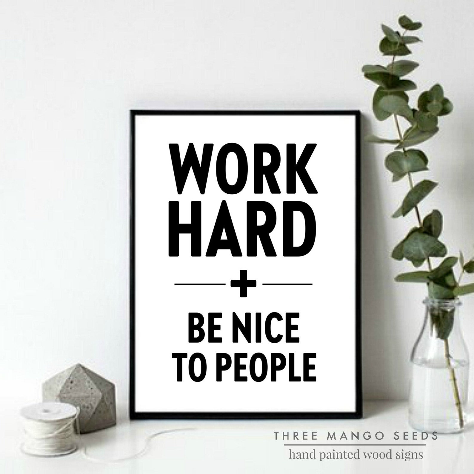 Work Hard and Be Nice to People Sign Kids Room Decor | Etsy
