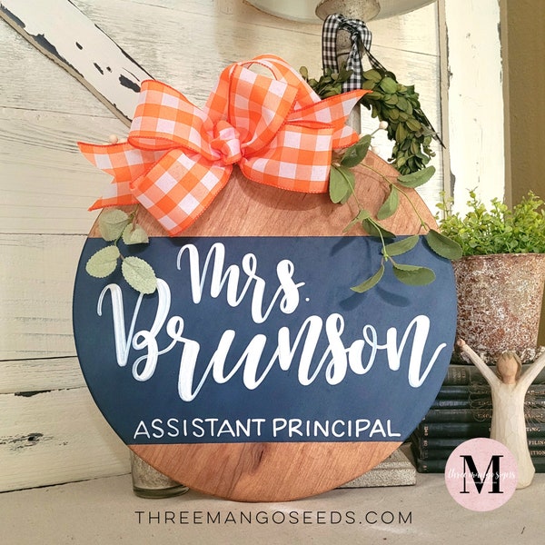 Personalized Assistant Door Sign Etsy