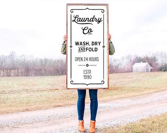 Laundry Room Signs | Laundry Room Decor | Laundry Sign | Laundry Decor | Vertical Sign | Tall Sign | Two sizes