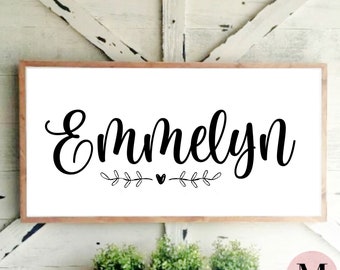 Baby Name Sign / Nursery Decor / Baby Gift / Large Name Sign / Personalized Sign / Rustic Wood  / Bedroom Wall Decor / Gift / 3 sizes