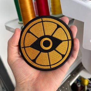 Parche Deadlock / Insignia táctica de juego con ojo bordado / Regalo para cosplay de gamers / Cierre de velcro