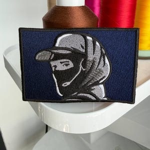 Balaklava Operator Patch | Broderad Militär Moral Badge | Airsoft Gåva | Kardborreband