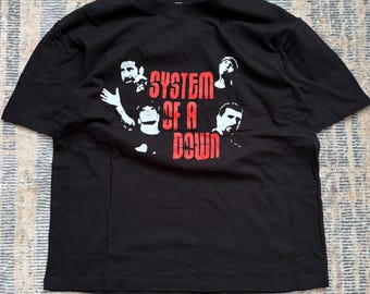 Vintage System of a Down SOAD Band T-Shirt Mens Women Unisex Alternative Metal Rock Graphic Tee 2000s