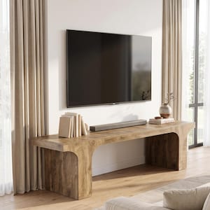 Modern Wooden TV Stand | Minimalist Entertainment Center | Rustic Media Console Cabinet | Living Room TV Unit with Storage