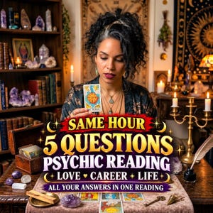 5 Question Psychic Reading | Same Hour Tarot Reading | Ask 5 Questions About Love, Ex, Career & Money | Detailed Psychic Answers
