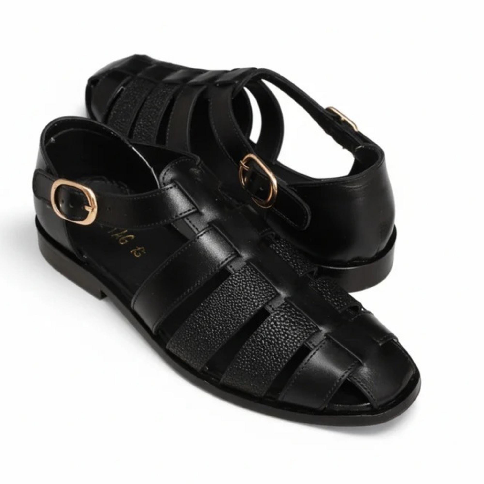 Dacomfy Mens Closed Toe Leather Sandals Mens Leather Sandals Closed Toe - Etsy main image 2