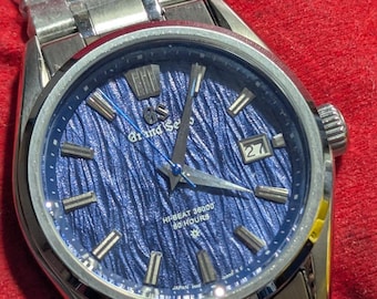 Refurbliert Vintage Grand Seiko Blaues Zifferblatt - 40 MM Automatik Herrenuhr JDM
