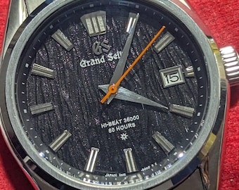 Reloj de vestir automático para hombre Grand Seiko Vintage con esfera negra, 40 mm, reacondicionado (JDM)