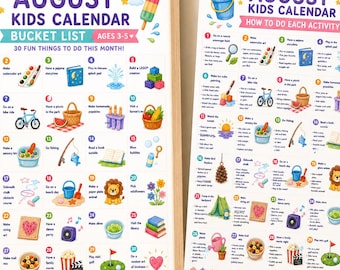 Summer Kids Activity Calendars (Ages 3-5) | June, July, August Printable Bundle (Digital Download)