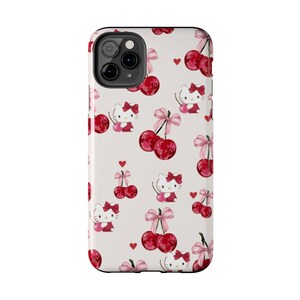 Hello Kitty Cherry Pattern Phone Case Shock Absorbent image 14