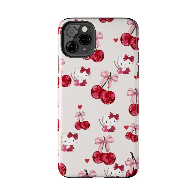 Hello Kitty Cherry Pattern Phone Case Shock Absorbent image 14
