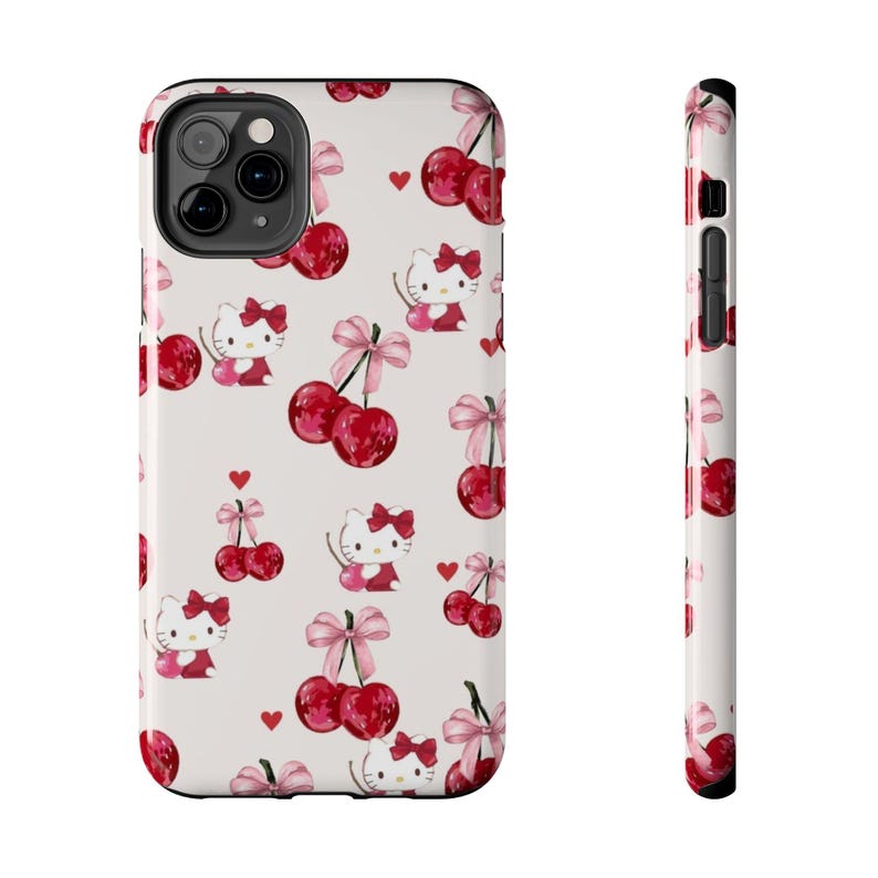 Hello Kitty Cherry Pattern Phone Case Shock Absorbent image 13