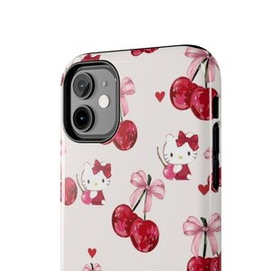 Hello Kitty Cherry Pattern Phone Case Shock Absorbent image 4