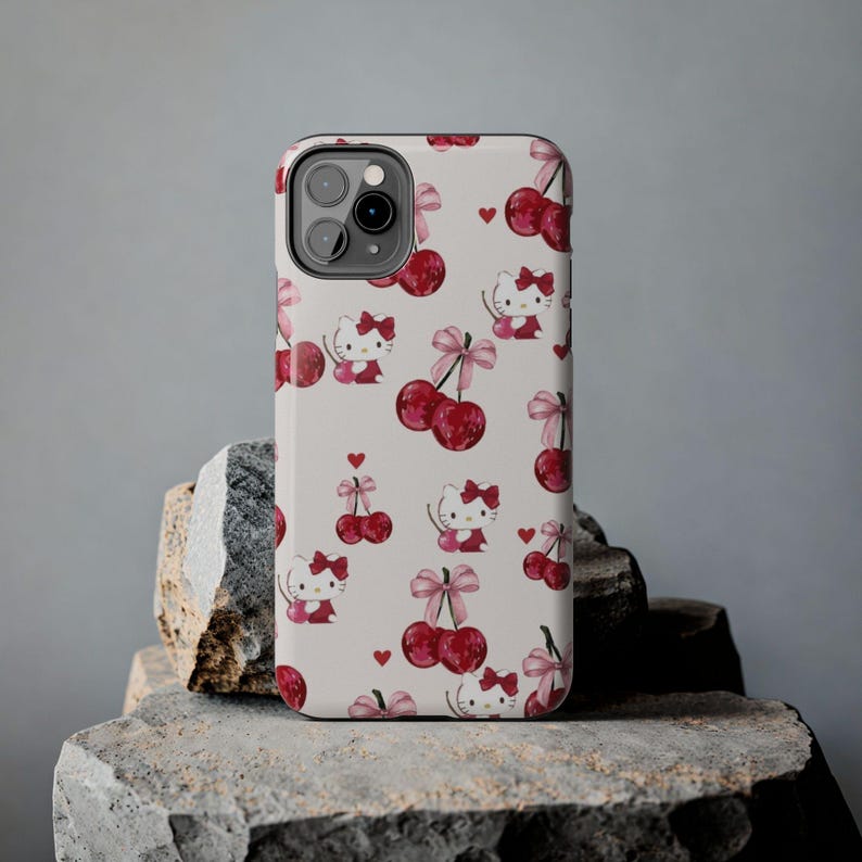 Hello Kitty Cherry Pattern Phone Case Shock Absorbent image 17