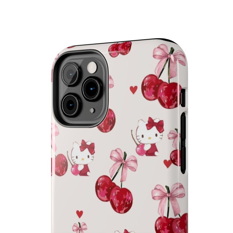 Hello Kitty Cherry Pattern Phone Case Shock Absorbent image 10