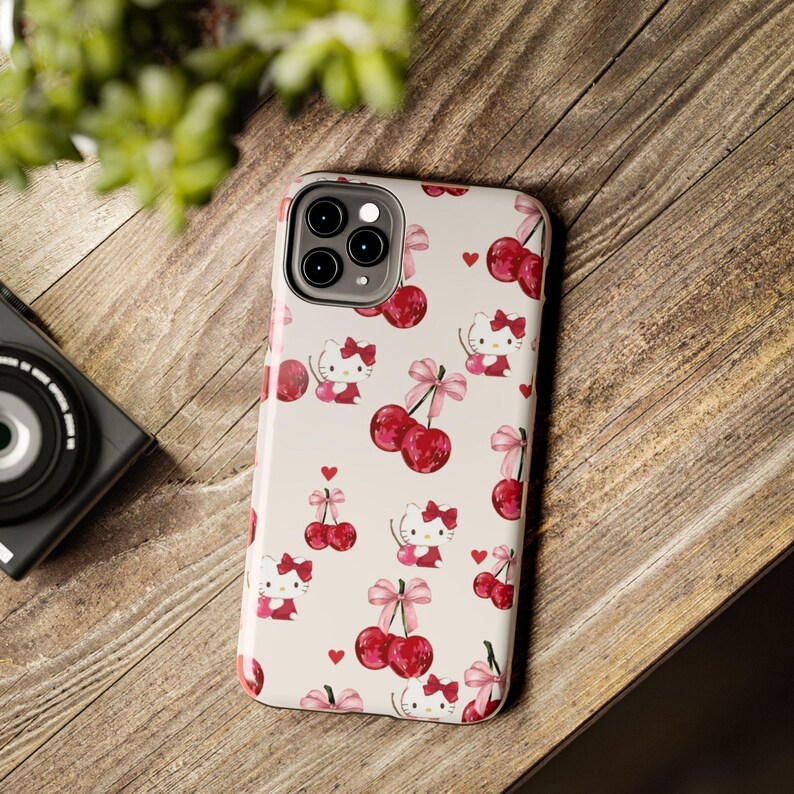 Hello Kitty Cherry Pattern Phone Case Shock Absorbent image 18