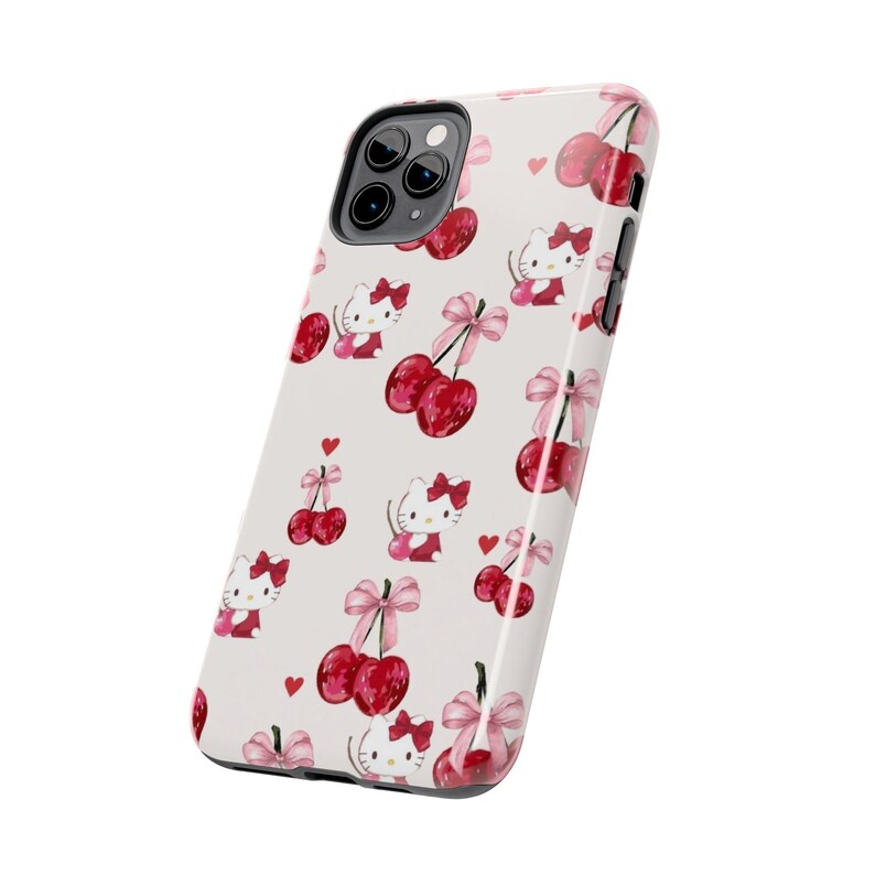 Hello Kitty Cherry Pattern Phone Case Shock Absorbent image 15