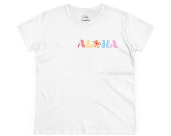 Aloha Floral Coconut Tee | Tropical Hawaiian Vibes T-Shirt