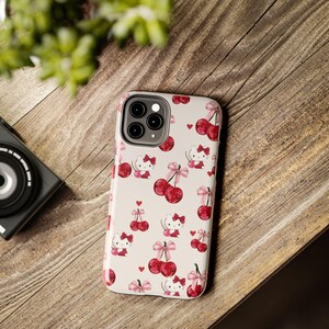 Hello Kitty Cherry Pattern Phone Case Shock Absorbent image 12