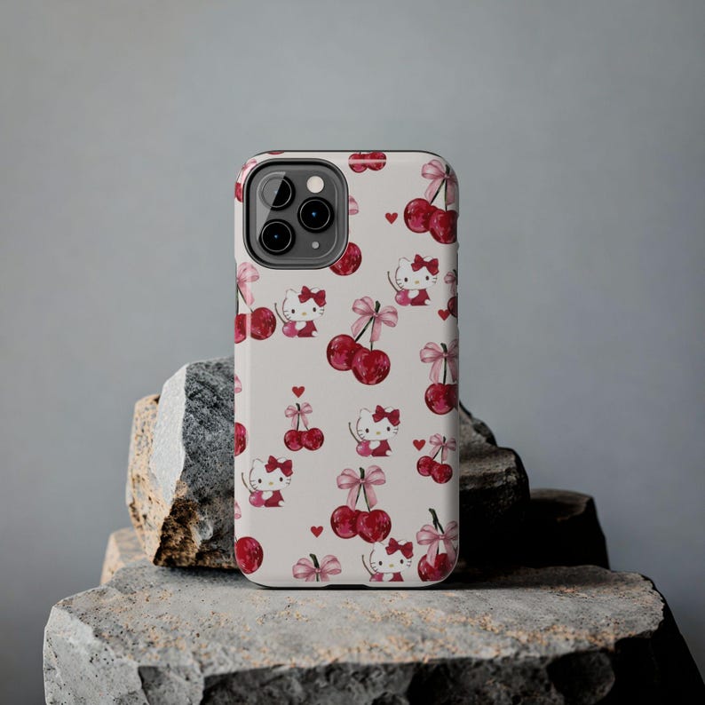 Hello Kitty Cherry Pattern Phone Case Shock Absorbent image 11