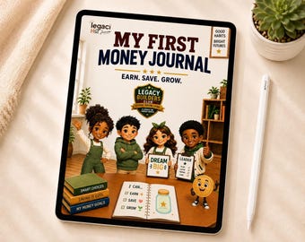 My First Money Journal | Kids Financial Literacy PDF | Digital Download | Ages 7-11 | Legacy Builders Club | legaci HQ Junior