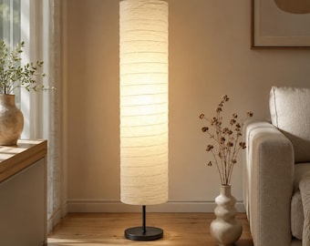 Pantalla de lámpara de pie de papel de arroz de 94 cm (37"), cubierta de pantalla de lámpara de pie minimalista japonesa, decoración japonesa para dormitorio y sala de estar.
