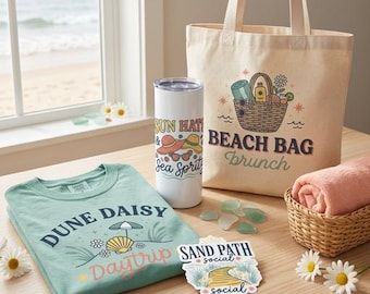 Retro Beach Day PNG SVG Bundle, Coastal Summer Sublimation Designs (Digital Download)