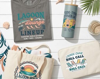 Coastal Girls Trip PNG SVG Bundle, Beach Vacation Designs, Besties Sublimation (Digital Download)