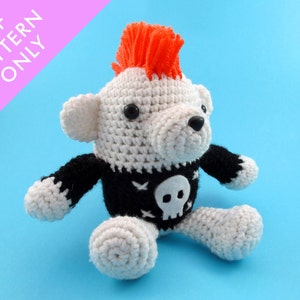 Punk Rock Polar Bear Amigurumi PATTERN PDF