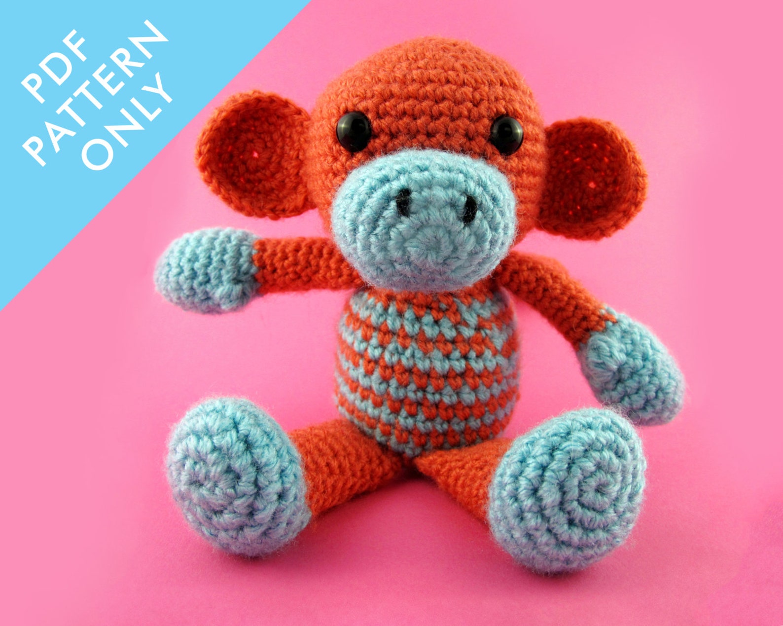 Monkey Amigurumi PDF PATTERN - Etsy