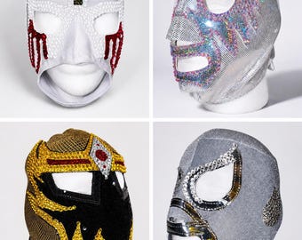 Wrestling Luchador Lucha Libre Masks | Rhinestone Embellished | Pro Quality Masks | Variety
