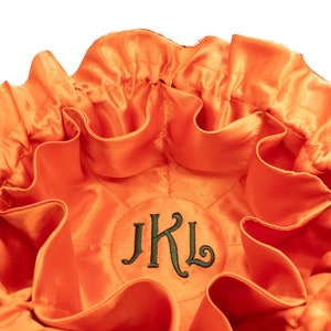 Add On Custom Embroidered Monogram to One Jewelry Pouch / This Listing is to Add Embroidered Monogramming to the inside of a Jewelry Pouch image 1