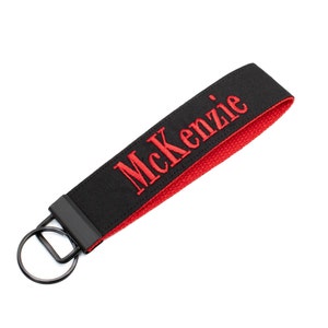 Pick Your Colors Custom Keychain Wristlet Personalized Monogrammed Key Fob Add Embroidered Monogram, Name, Phrase or Initial image 4