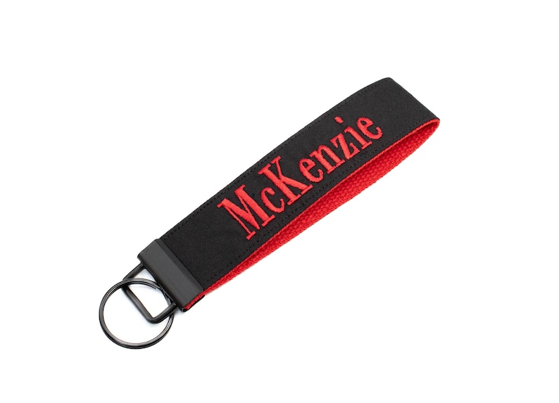 Pick Your Colors Custom Keychain Wristlet Personalized Monogrammed Key Fob Add Embroidered Monogram, Name, Phrase or Initial image 4