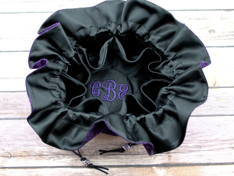 Add On Custom Embroidered Monogram to One Jewelry Pouch / This Listing is to Add Embroidered Monogramming to the inside of a Jewelry Pouch image 6