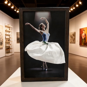 Decorative Ballerina Tissue Box Cover, Unique Tabletop Accessory Combining Functionality with Classical Art Aesthetic