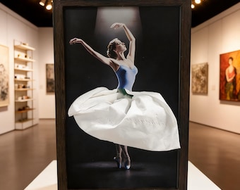 Decorative Ballerina Tissue Box Cover, Unique Tabletop Accessory Combining Functionality with Classical Art Aesthetic