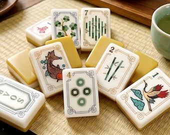 Crane Unique Pattern Vintage American Mahjong Set – Acrylic Tiles Handmade Design – 160 Tiles Collectible Gift for Mahjong Lovers