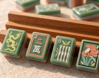 Jade Lotus American Mahjong Set – 160 Tiles – 3 Layer Acrylic – Botanical Garden Edition