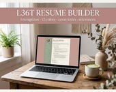 Modern Resume Builder Tool | Editable Resume Templates with Cover Letter & References | Instant Download