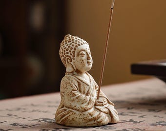 Keramisk rökelsekare, handeldad, meditationsrökelsehållare, zen heminredning, wellnessgåva