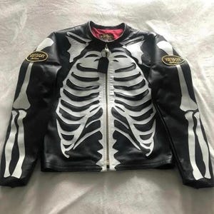 Vanson Skeleton Leather Jacket - Etsy