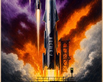 Socialism Is Our Launching Pad - Soviet Space Propaganda Poster Print (1958-1963 - golden age of Soviet space posters)