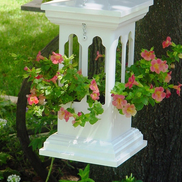 Planter hanging, PVC, Cathedral design,low maintenance, everlasting-Made in USA