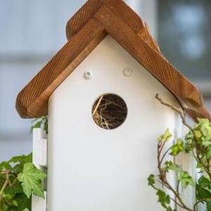 PVC Ivy tower, unique planter, cleanable bird house, bird feeder, suet holder, US made, functional garden accent, PVC free standing planter image 4