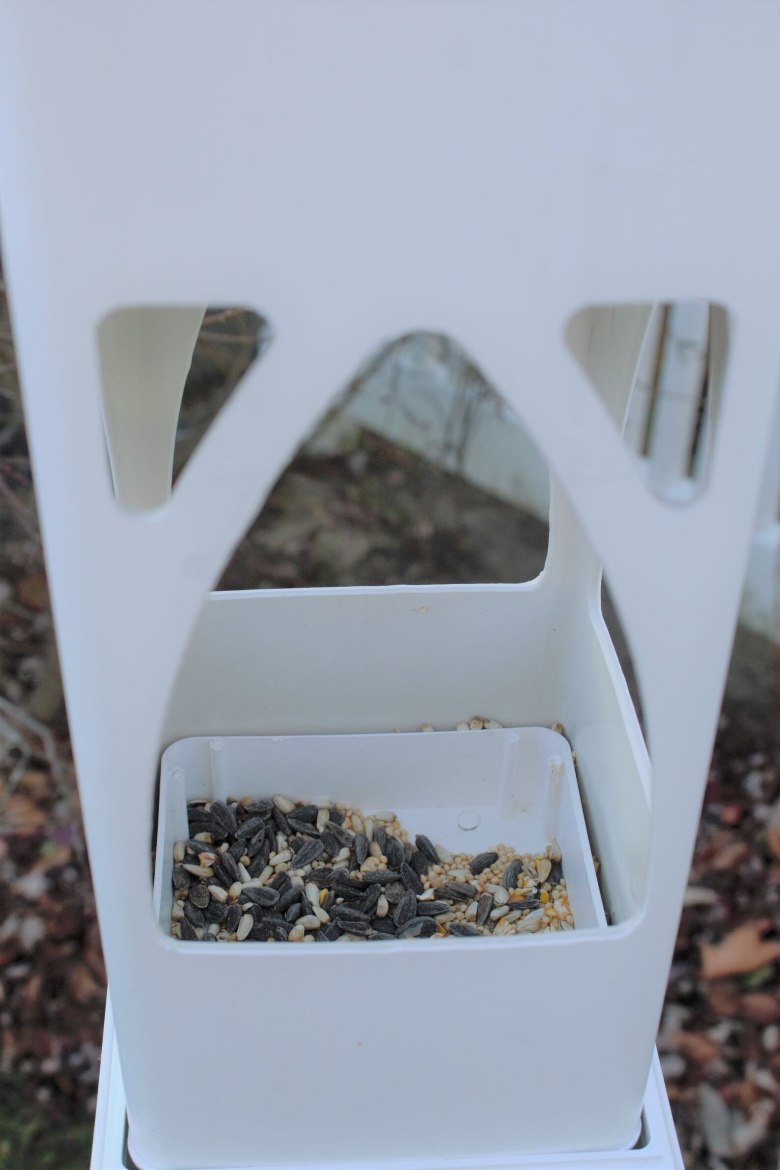 Combination 4x4 All Vinyl Post Mount Bird House and Feeder, Outdoor