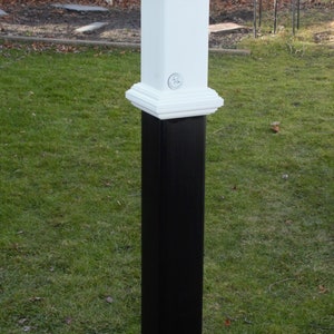 PVC post mount bird house for Nuthatch and small birds. All season all PVC, EZ clean, assembled, pvc post cap alternative Buffalo made image 4